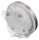hama Wanduhr Mauritius weiß silber Aluminium gebürstet, Ø 17,0 cm