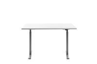 Topstar E-Table elektrisch höhenverstellbarer Schreibtisch weiß rechteckig, T-Fuß-Gestell grau 120,0 x 80,0 cm