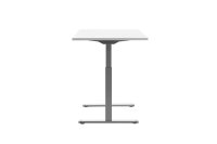 Topstar E-Table elektrisch höhenverstellbarer Schreibtisch weiß rechteckig, T-Fuß-Gestell grau 120,0 x 80,0 cm