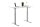 Topstar E-Table elektrisch höhenverstellbarer Schreibtisch weiß rechteckig, T-Fuß-Gestell grau 120,0 x 80,0 cm