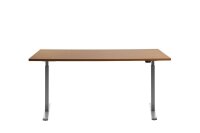 Topstar E-Table elektrisch höhenverstellbarer Schreibtisch buche rechteckig, T-Fuß-Gestell grau 160,0 x 80,0 cm