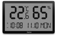 hama Lombok Thermo-Hygrometer schwarz, 1 St.
