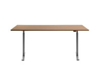 Topstar E-Table elektrisch höhenverstellbarer Schreibtisch buche rechteckig, T-Fuß-Gestell grau 180,0 x 80,0 cm