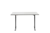 Topstar E-Table elektrisch höhenverstellbarer Schreibtisch lichtgrau rechteckig, T-Fuß-Gestell grau 120,0 x 80,0 cm
