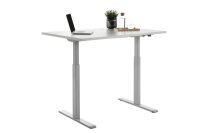 Topstar E-Table elektrisch höhenverstellbarer Schreibtisch lichtgrau rechteckig, T-Fuß-Gestell grau 120,0 x 80,0 cm