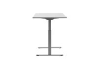 Topstar E-Table elektrisch höhenverstellbarer Schreibtisch lichtgrau rechteckig, T-Fuß-Gestell grau 120,0 x 80,0 cm