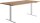 Topstar E-Table elektrisch höhenverstellbarer Schreibtisch buche rechteckig, T-Fuß-Gestell weiß 180,0 x 80,0 cm