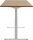 Topstar E-Table elektrisch höhenverstellbarer Schreibtisch buche rechteckig, T-Fuß-Gestell weiß 180,0 x 80,0 cm