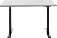 Topstar E-Table elektrisch höhenverstellbarer Schreibtisch lichtgrau rechteckig, T-Fuß-Gestell schwarz 120,0 x 80,0 cm
