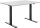 Topstar E-Table elektrisch höhenverstellbarer Schreibtisch lichtgrau rechteckig, T-Fuß-Gestell schwarz 120,0 x 80,0 cm