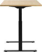 Topstar E-Table elektrisch höhenverstellbarer Schreibtisch ahorn rechteckig, T-Fuß-Gestell schwarz 120,0 x 80,0 cm