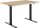 Topstar E-Table elektrisch höhenverstellbarer Schreibtisch ahorn rechteckig, T-Fuß-Gestell schwarz 120,0 x 80,0 cm