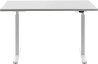 Topstar E-Table elektrisch höhenverstellbarer Schreibtisch lichtgrau rechteckig, T-Fuß-Gestell weiß 120,0 x 80,0 cm