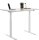 Topstar E-Table elektrisch höhenverstellbarer Schreibtisch lichtgrau rechteckig, T-Fuß-Gestell weiß 120,0 x 80,0 cm
