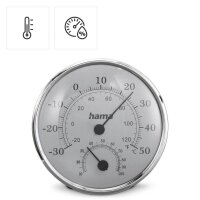 hama Saipan Thermo-Hygrometer silber, 1 St.