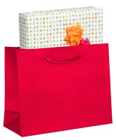 VP Papier-Tragetaschen rot 25,0 x 20,0 cm, 25 St.