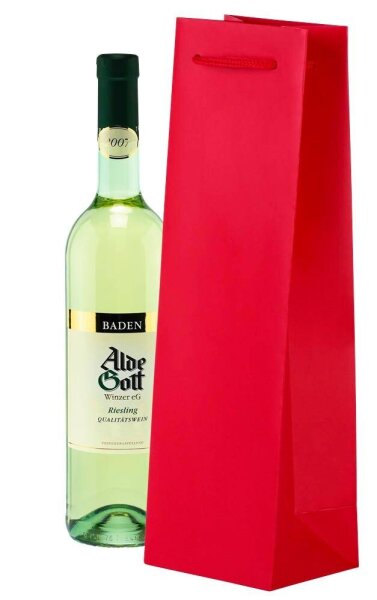 VP Geschenktüten für Flaschen rot 11,0 x 36,0 cm, 25 St.