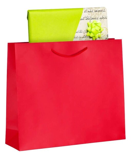 VP Papier-Tragetaschen rot 42,0 x 36,0 cm, 25 St.