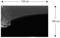 ALLboards Glas-Magnettafel 150,0 x 100,0 cm schwarz