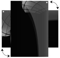 ALLboards Glas-Magnettafel 150,0 x 100,0 cm schwarz