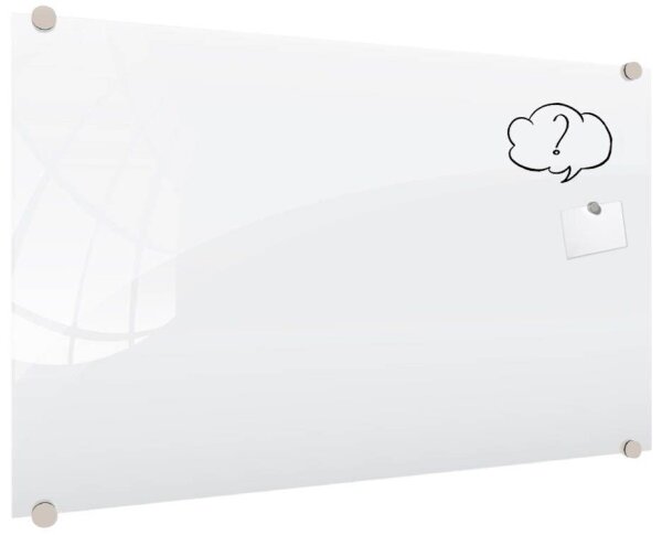 ALLboards Glas-Magnettafel Premium 150,0 x 100,0 cm perlweiß