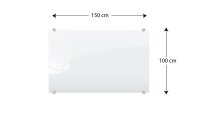 ALLboards Glas-Magnettafel Premium 150,0 x 100,0 cm perlweiß