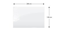 ALLboards Glas-Magnettafel Premium 200,0 x 120,0 cm perlweiß