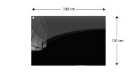 ALLboards Glas-Magnettafel 180,0 x 120,0 cm schwarz