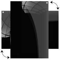 ALLboards Glas-Magnettafel 180,0 x 120,0 cm schwarz