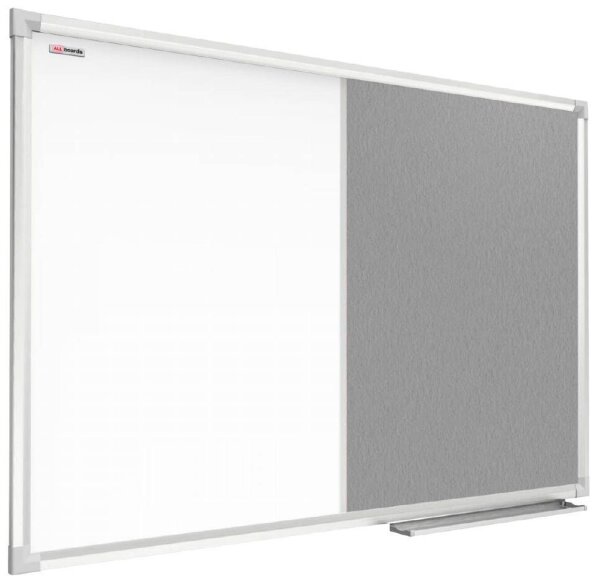 ALLboards Whiteboard-Pinnwand 90,0 x 60,0 cm Textil weiß