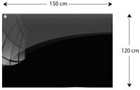 ALLboards Glas-Magnettafel 150,0 x 120,0 cm schwarz