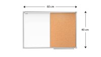 ALLboards Whiteboard-Pinnwand 60,0 x 40,0 cm Textil weiß