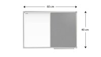 ALLboards Whiteboard-Pinnwand 60,0 x 40,0 cm Textil...