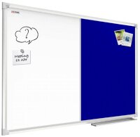 ALLboards Whiteboard-Pinnwand 120,0 x 90,0 cm Textil blau