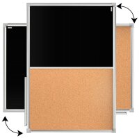 ALLboards Pinnwand und Kreidetafel 120,0 x 90,0 cm Textil schwarz
