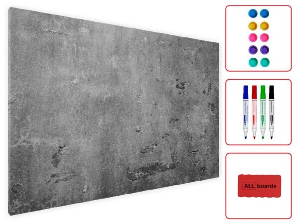ALLboards Magnettafel 60,0 x 40,0 cm Betonmauer