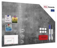 ALLboards Magnettafel 90,0 x 60,0 cm Betonmauer