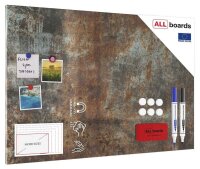 ALLboards Magnettafel 90,0 x 60,0 cm Rostfarbe