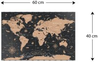 ALLboards Magnettafel 60,0 x 40,0 cm Weltkarte