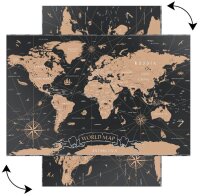 ALLboards Magnettafel 60,0 x 40,0 cm Weltkarte