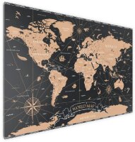 ALLboards Magnettafel 60,0 x 40,0 cm Weltkarte