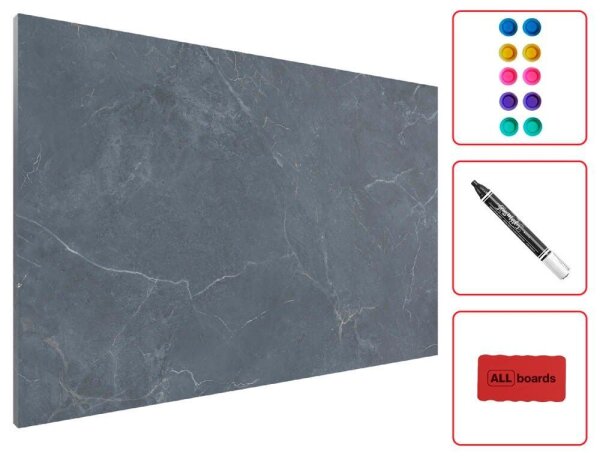 ALLboards Magnettafel 60,0 x 40,0 cm Marmor anthrazit