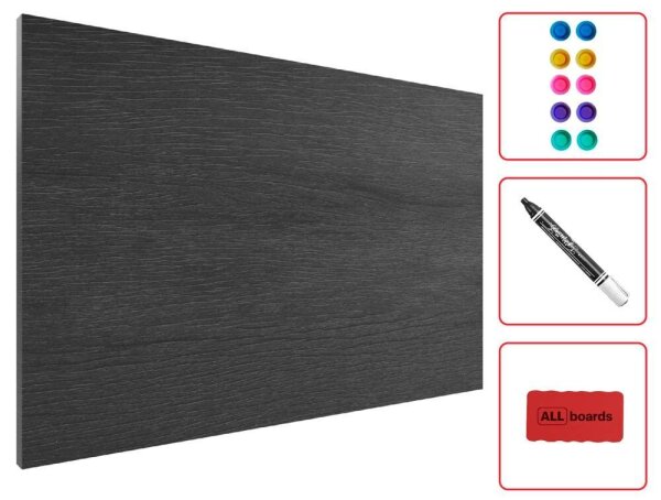 ALLboards Magnettafel 60,0 x 40,0 cm Graues Holz