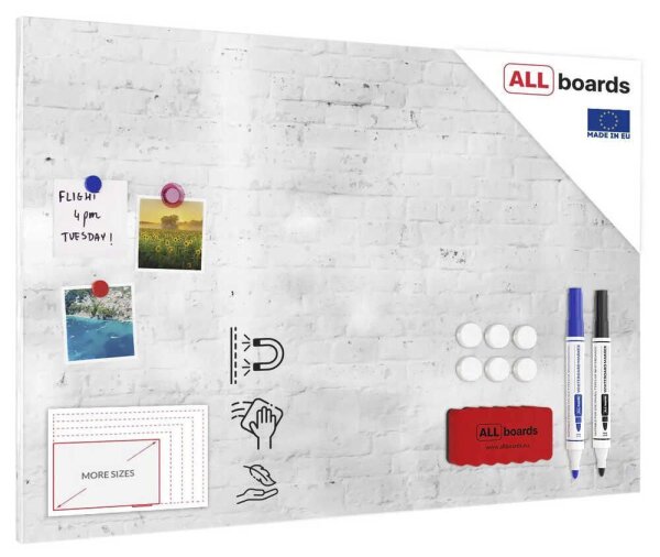 ALLboards Magnettafel 90,0 x 60,0 cm Ziegel