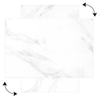 ALLboards Magnettafel 90,0 x 60,0 cm Marmor weiß