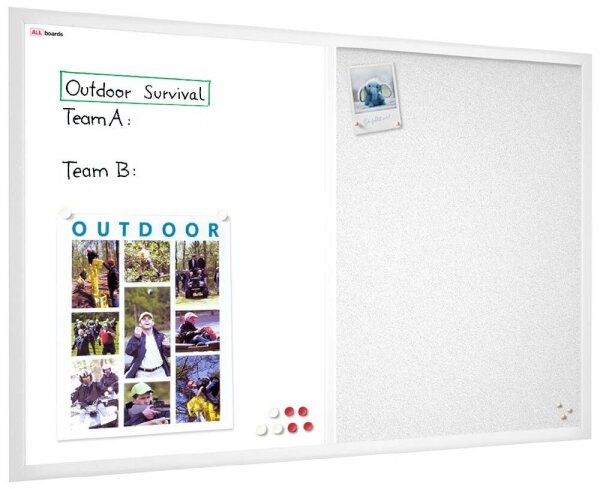 ALLboards Whiteboard-Pinnwand 60,0 x 40,0 cm Textil weiß