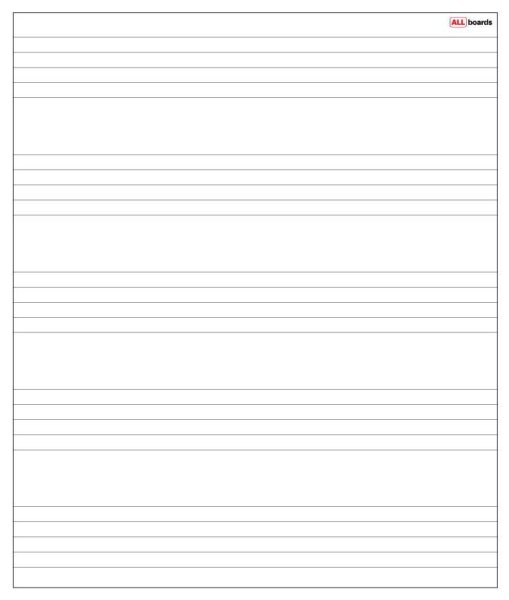 ALLboards magnetische Whiteboardfolie  Fünf Zeilen liniert 80,0 x 95,0 cm, 1 St.