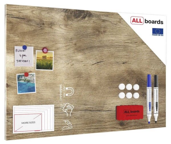 ALLboards Magnettafel 90,0 x 60,0 cm Baumkern