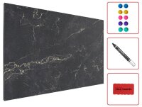 ALLboards Magnettafel 90,0 x 60,0 cm Marmor schwarz