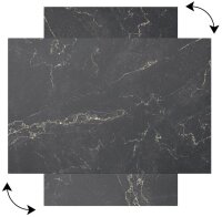 ALLboards Magnettafel 90,0 x 60,0 cm Marmor schwarz